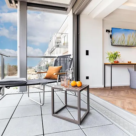 Prora - Ferienwohnung mit Balkon, Meerblick und Waschmaschine - Sanddorn Apartment