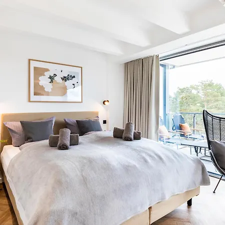 Apartment Prora - Ferienwohnung mit Balkon, Meerblick und Waschmaschine - Sanddorn